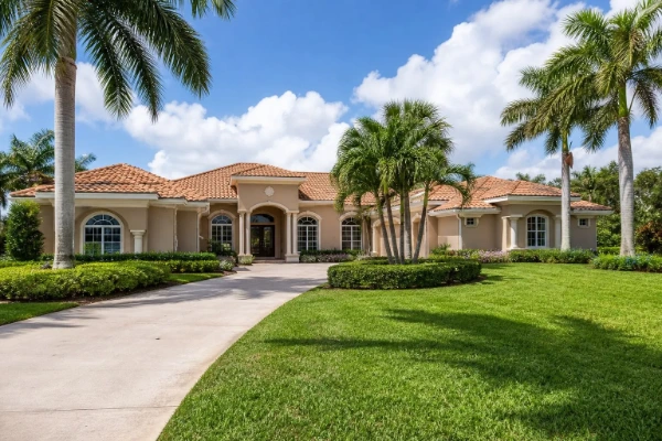 Florida home front lawn maintained by Four Seasons Lawn Care